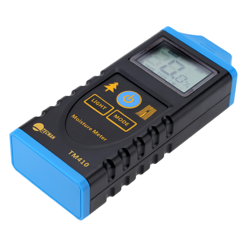 KKMOOM TM410 Professional Digital Wood Moisture Meter LCD Backlight Display Hygrometer Test Probe Humidity Tester