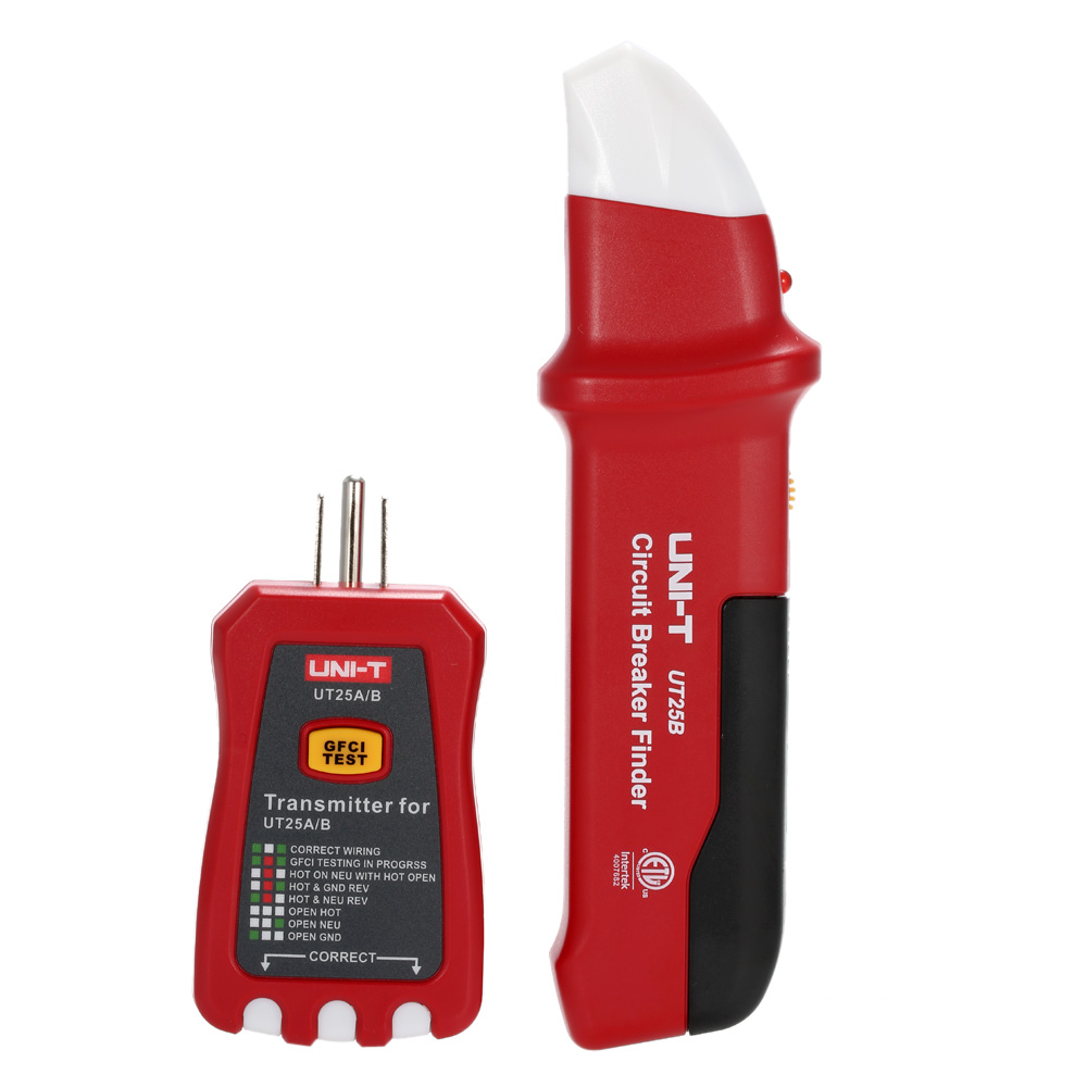 UNI T UT25A Professional Automatic Circuit Breaker Finder Socket Tester Electrician Diagnostic tool with LED Indicator