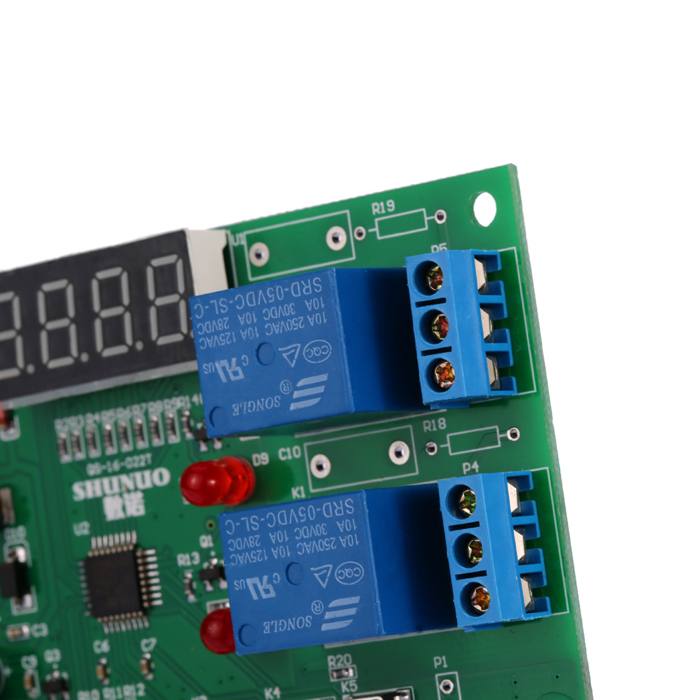 DC 5V~24V Digital Intelligent Temperature Humidity Controller Control Board Module Relay with LED Indicator Alarm Function