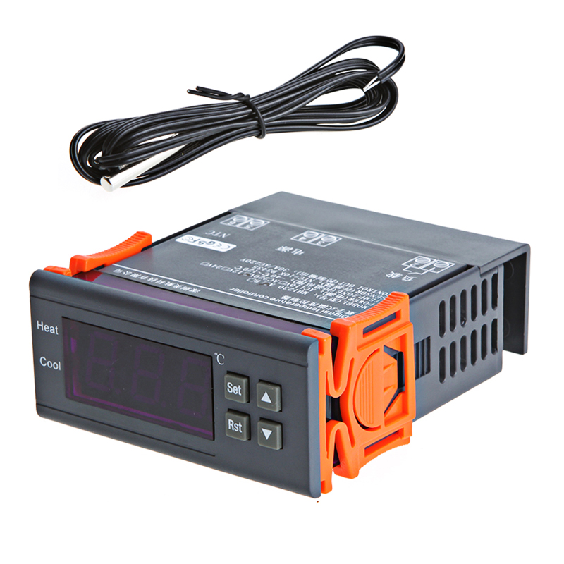 30A 220V Digital Temperature Controller Thermocouple 40 to 120 Degrees Heating Cooling Control Calibration function with Sensor