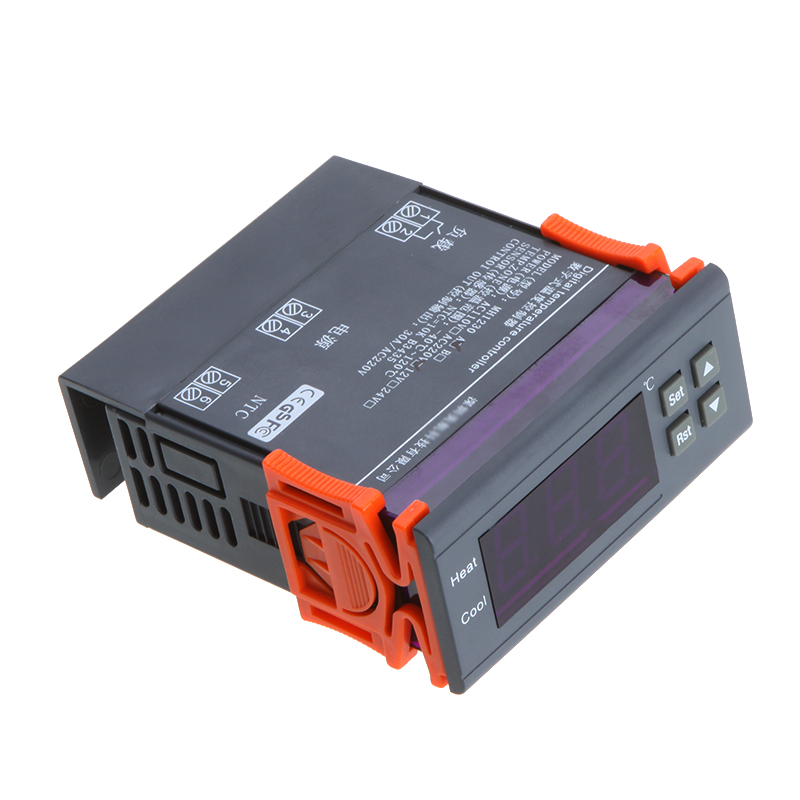 30A 220V Digital Temperature Controller Thermocouple 40 to 120 Degrees Heating Cooling Control Calibration function with Sensor