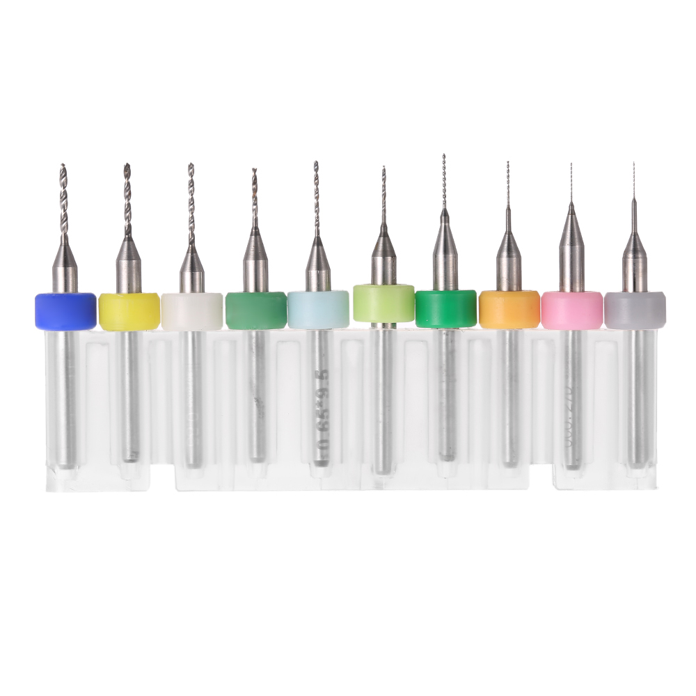 10pcs drill bit set Tungsten Carbide Micro drill bit Set Engraving Tools hand drill tools for PCB Circuit Board 0.25 1.05mm