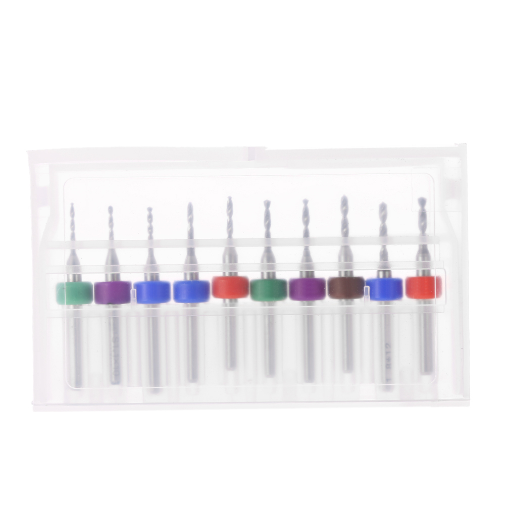 10pcs drill bit set Tungsten Carbide Micro drill bit Set Engraving Tools for PCB hand drill tools 1.0 1.9mm