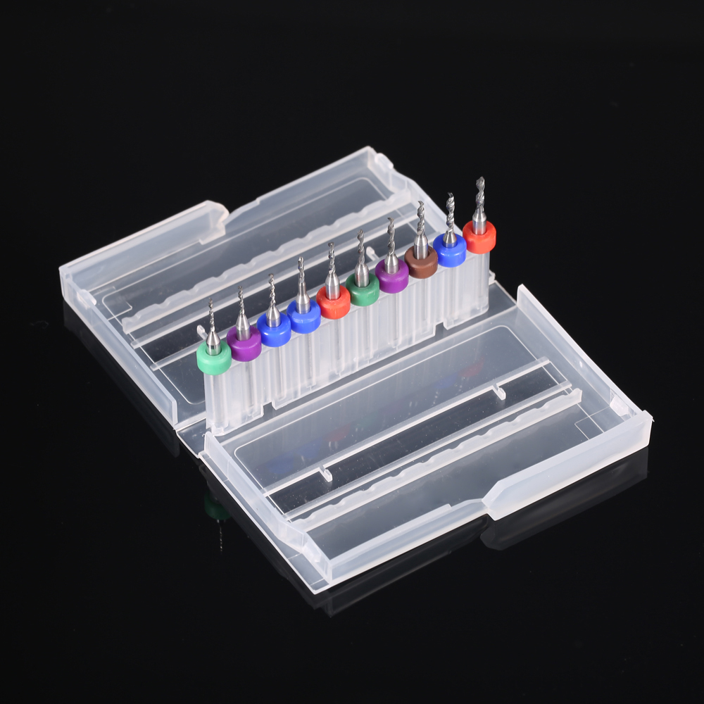 10pcs drill bit set Tungsten Carbide Micro drill bit Set Engraving Tools for PCB hand drill tools 1.0 1.9mm