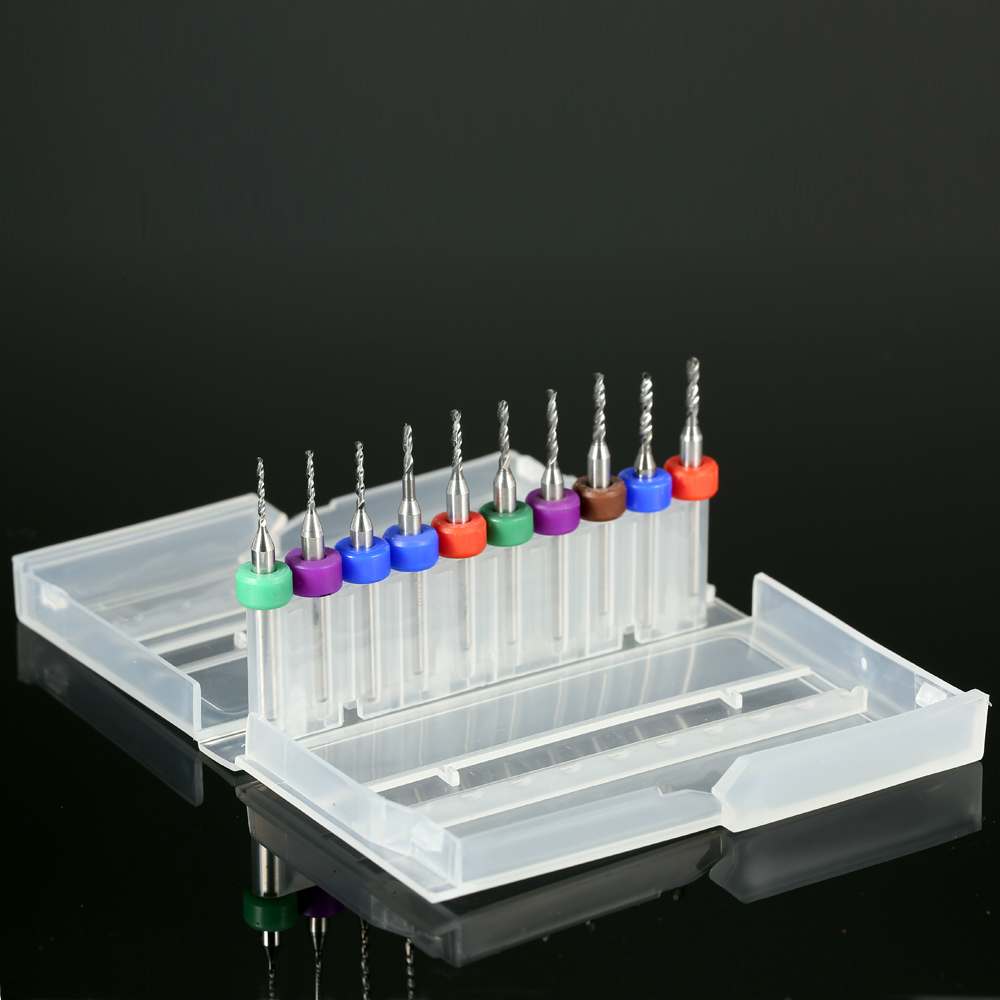 10pcs drill bit set Tungsten Carbide Micro drill bit Set Engraving Tools for PCB hand drill tools 1.0 1.9mm