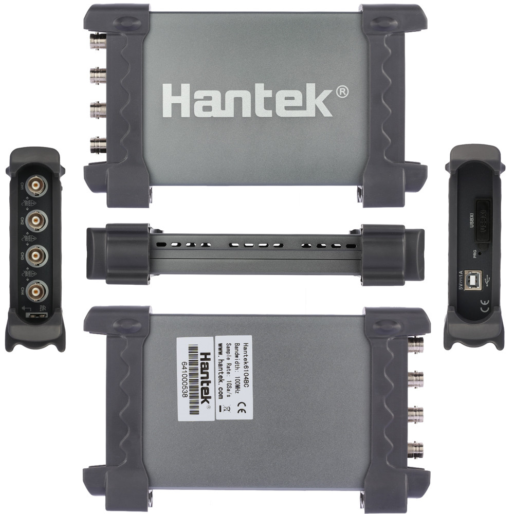 Hantek 6104BC Professional PC USB Digital Storage Virtual Oscilloscope 70MHz 100MHz 4 Independent Analog Channels 1GSa s