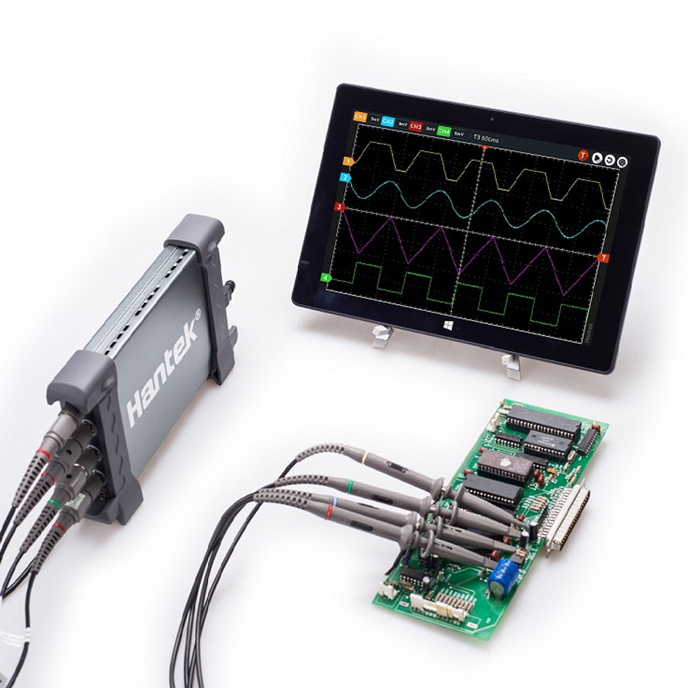 Hantek 6104BC Professional PC USB Digital Storage Virtual Oscilloscope 70MHz 100MHz 4 Independent Analog Channels 1GSa s