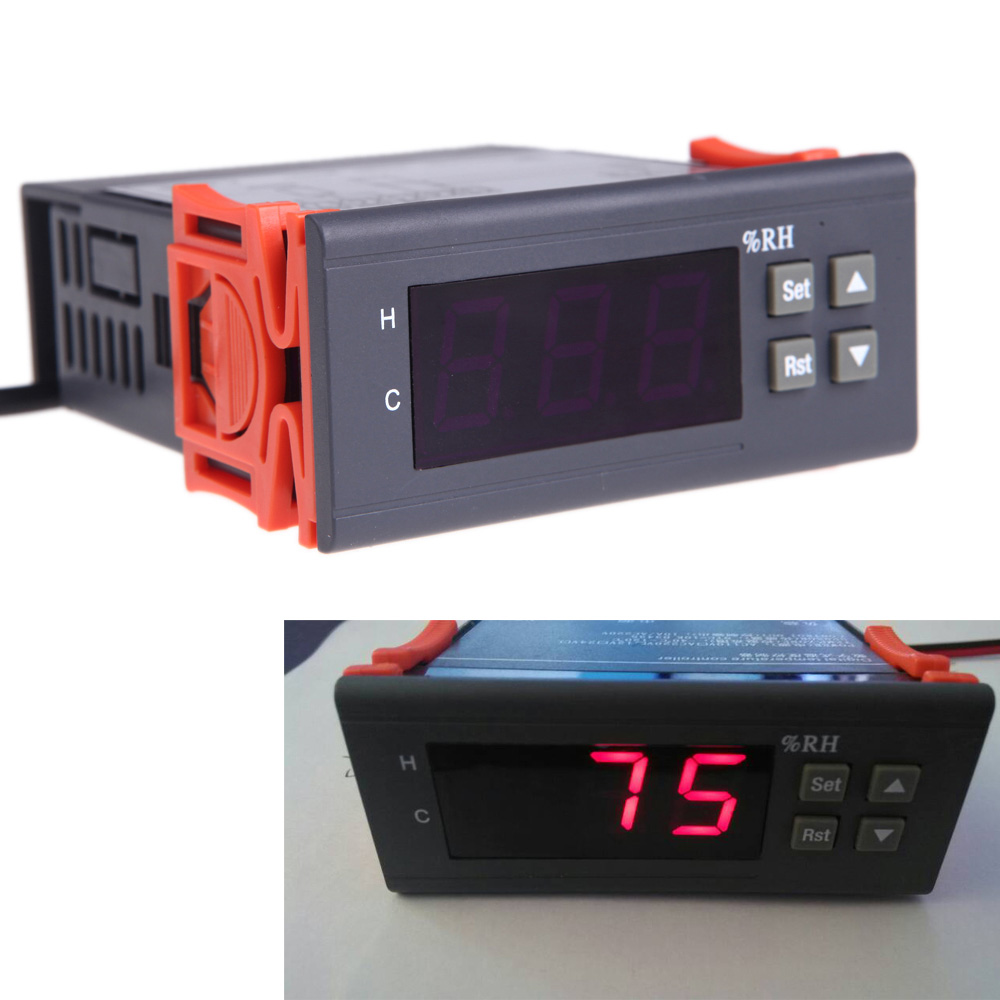 10A 110V Mini Digital Air Humidity Controller fine hygrometer thermometer thermostat weather station diagnostic tool with Sensor