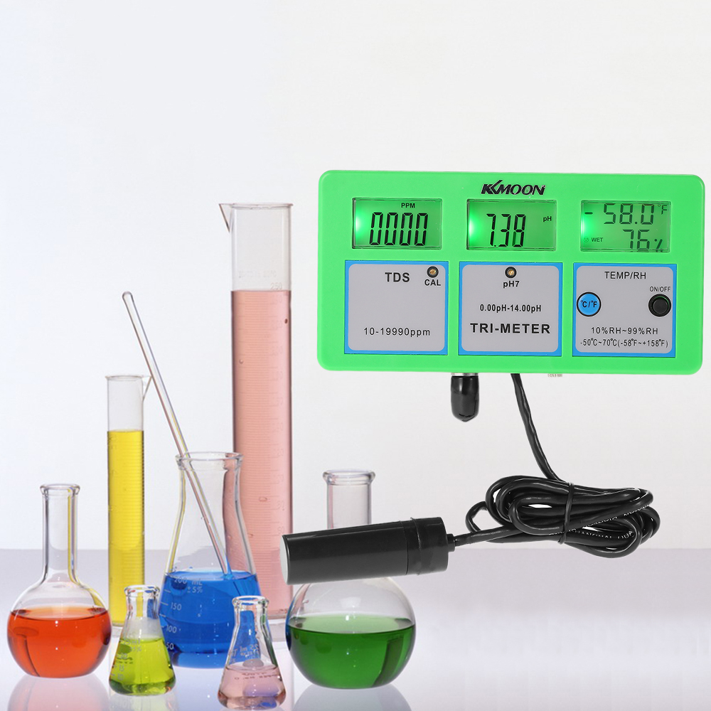 4 in 1 Multi parameter Water Testing Meter Digital LCD Multi function Monitor pH RH EC(TDS) TEMP Water Quality Tester