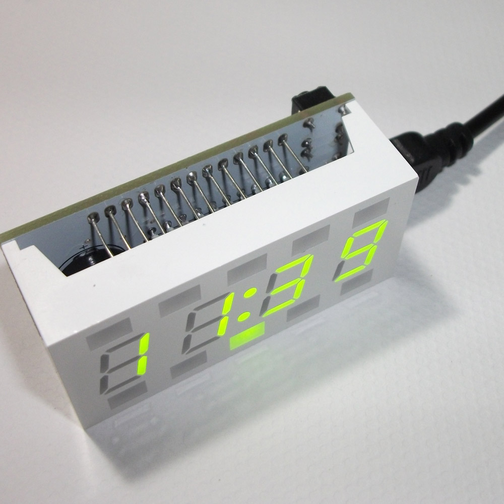 Funny Simple 4 digit DIY Digital LED Clock Kit White Desktop Electronic Mini Clock DIY Kit