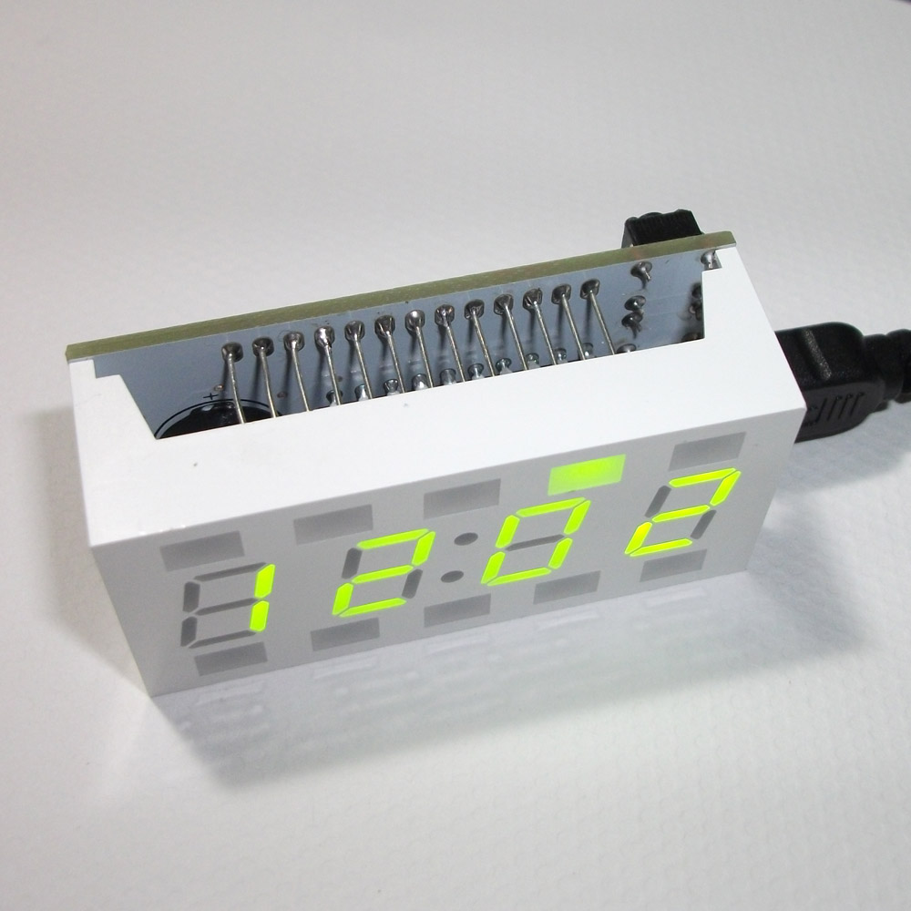 Funny Simple 4 digit DIY Digital LED Clock Kit White Desktop Electronic Mini Clock DIY Kit