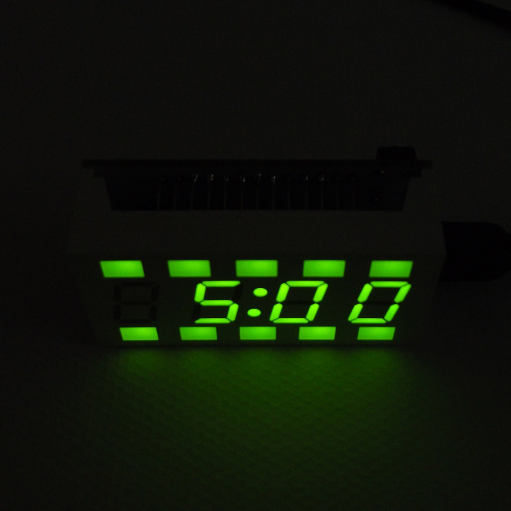 Funny Simple 4 digit DIY Digital LED Clock Kit White Desktop Electronic Mini Clock DIY Kit