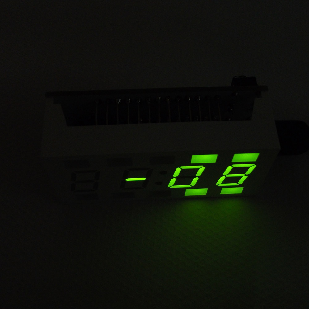 Funny Simple 4 digit DIY Digital LED Clock Kit White Desktop Electronic Mini Clock DIY Kit