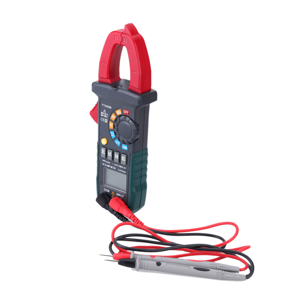 Digital Multimeter LCD Clamp Meter DC AC Voltage Current Clamp Resistance Diode Continuity Tester Temperature Frequency Measurer