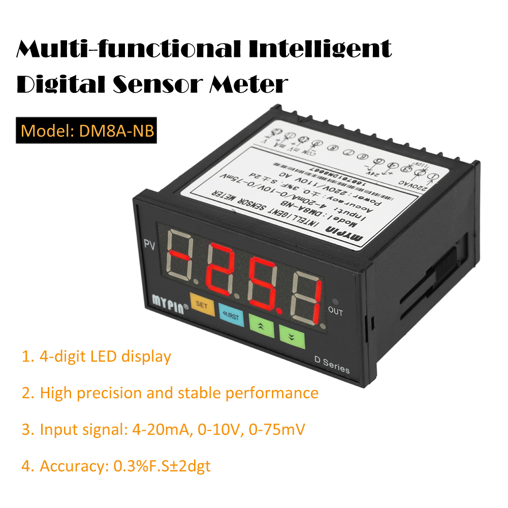 Multi functional Intelligent Digital Sensor Meter LED Pressure Sensors Current Voltage resistance Tester 0 75mV 4 20mA 0 10V