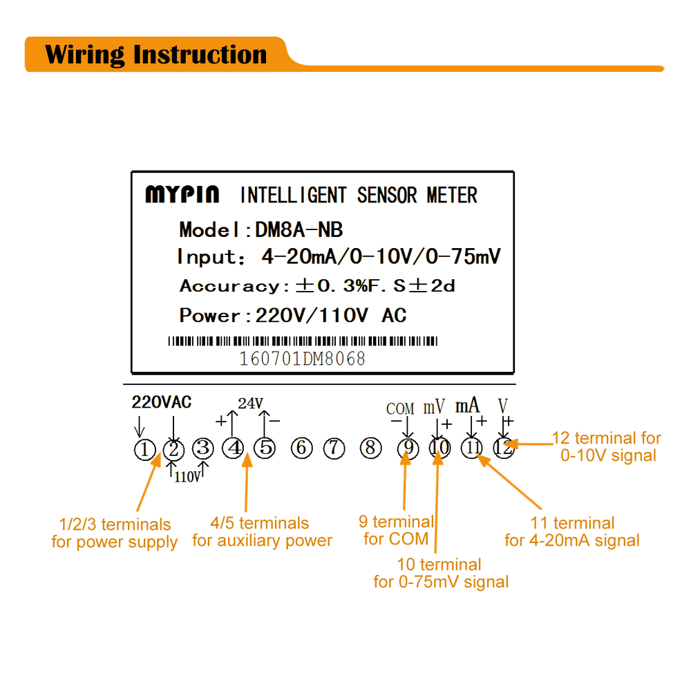 Multi functional Intelligent Digital Sensor Meter LED Pressure Sensors Current Voltage resistance Tester 0 75mV 4 20mA 0 10V