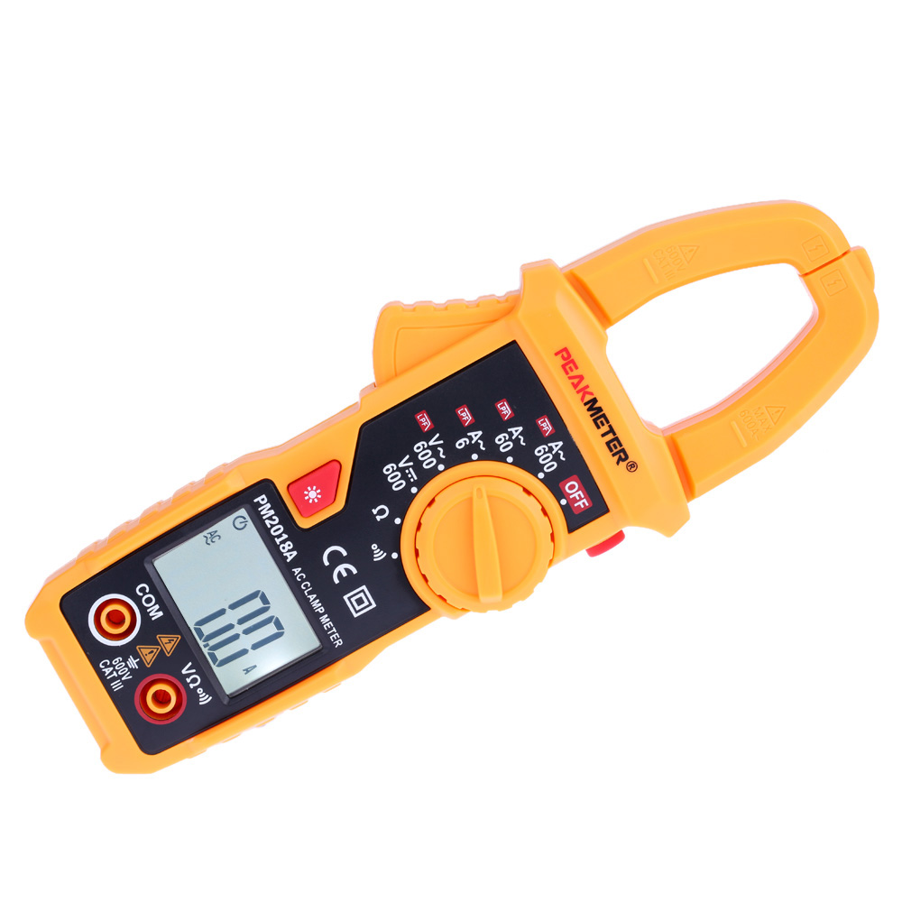 PEAKMETER PM2018A Digital Clamp Meter Handheld LCD Multimeter AC DC Voltage diagnostic tool Current tongs Resistance Continuity