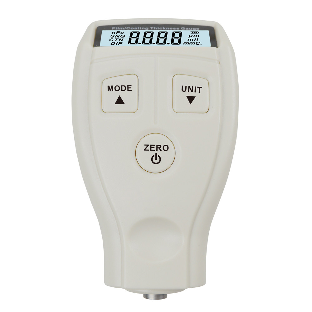Digital Film Coating Thickness Gauge Feeler Gauge with LCD Backlight Paint Electroplated Coating Measurement Range 0~1800