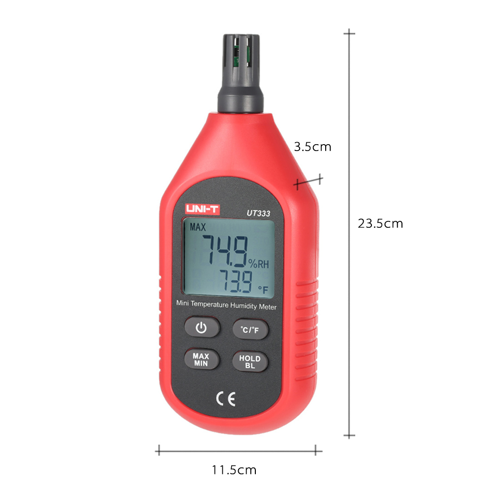 UNI T Digital Temperature Humidity Meter Thermometer Hygrometer UT333 C F Portable Indoor Mini Thermometer Hygrometer Display