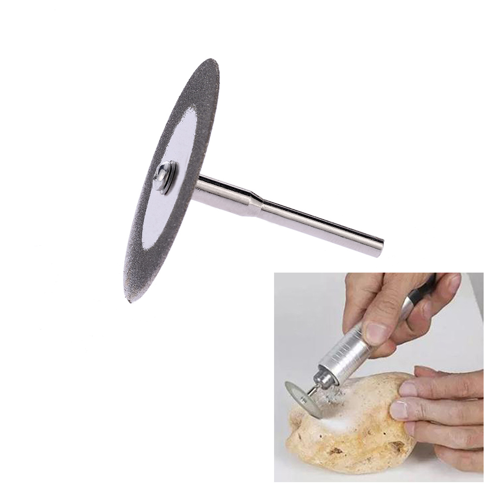 10pcs 25mm Diamond Grinding circles Cutting Discs Rotary Blades Cutting Wheel Slice for Dremel Electric Grinder with 2 Mandrels