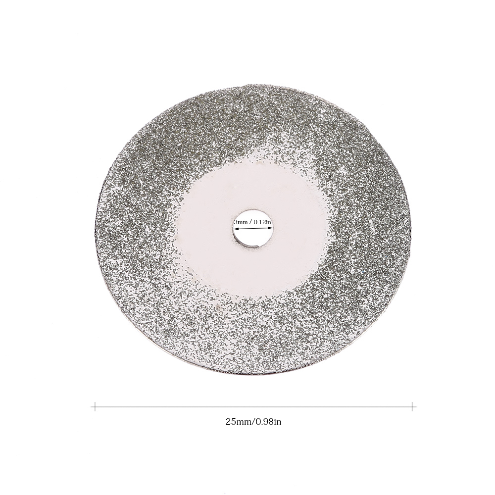 10pcs 25mm Diamond Grinding circles Cutting Discs Rotary Blades Cutting Wheel Slice for Dremel Electric Grinder with 2 Mandrels