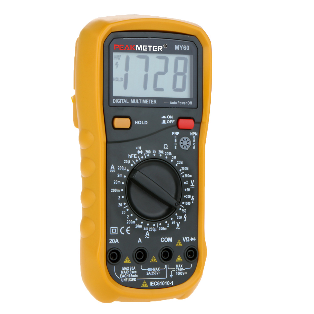 HYELEC MY60 Digital Multimeter AC DC Voltage Current Resistance Tester multimetr multitester medidor dijital multimetre digitale