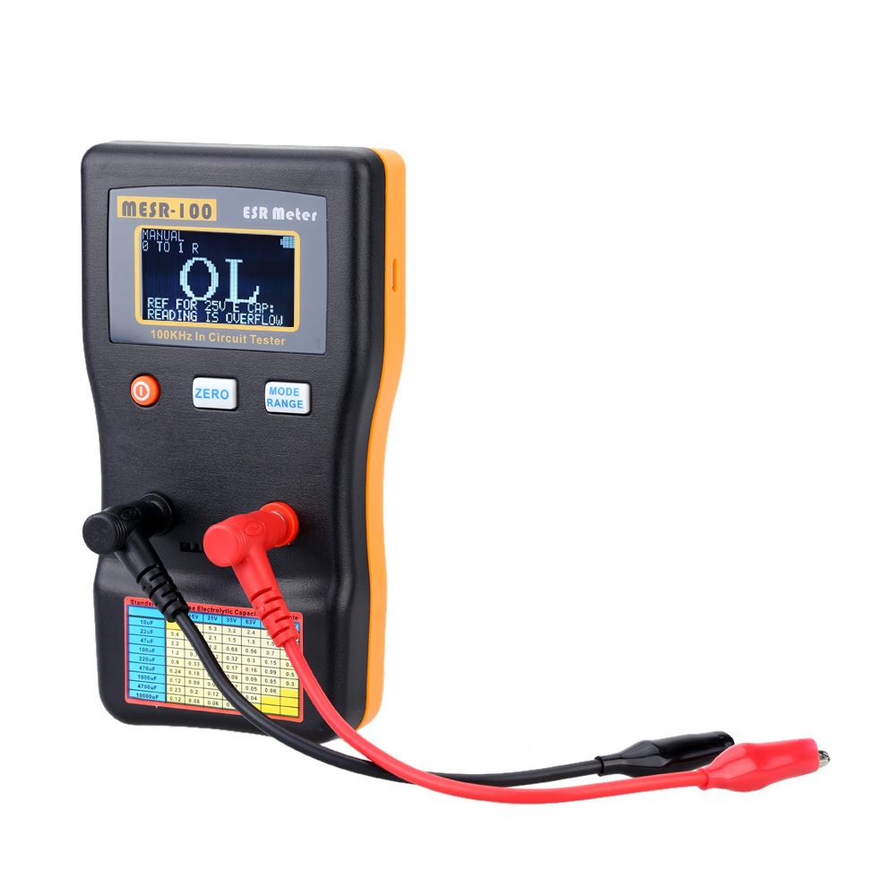 MESR 100 ESR Capacitance Meter Ohm Meter Professional Measuring Capacitance Resistance Capacitor Circuit Tester