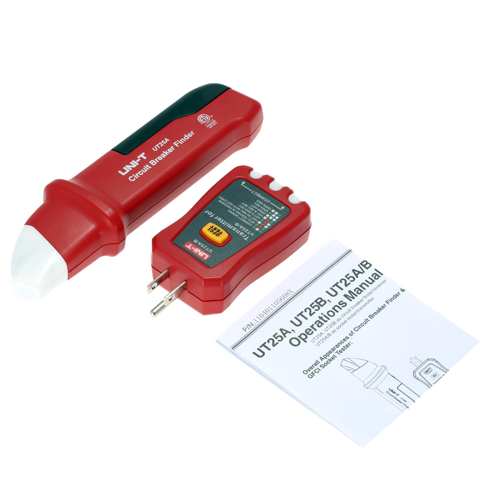 UNI T UT25A Professional Automatic Circuit Breaker Finder Socket Tester Electrician Diagnostic tool with LED Indicator