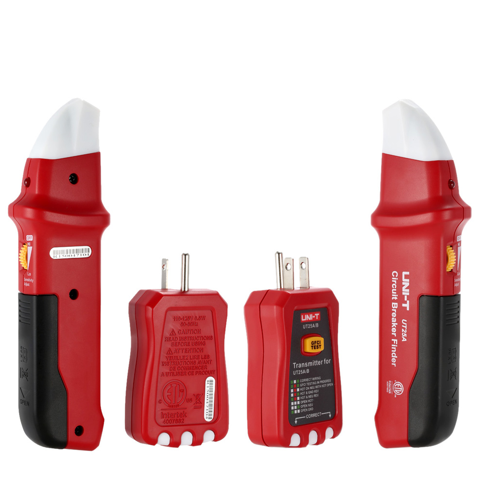 UNI T UT25A Professional Automatic Circuit Breaker Finder Socket Tester Electrician Diagnostic tool with LED Indicator