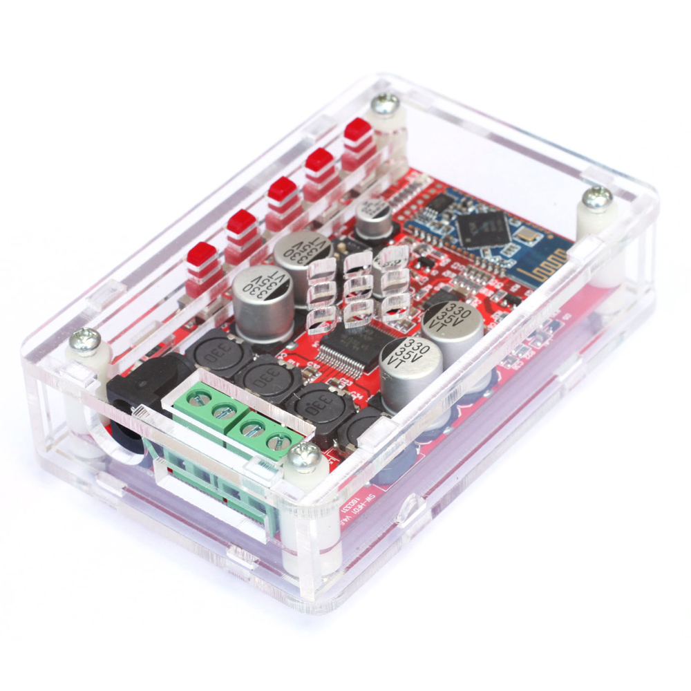 Acrylic DIY Case Cover Shell for TDA7492P 2x25W Wireless Bluetooth 4.0 Audio Receiver Amplifier Board Module