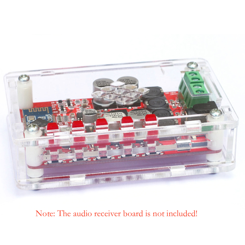 Acrylic DIY Case Cover Shell for TDA7492P 2x25W Wireless Bluetooth 4.0 Audio Receiver Amplifier Board Module
