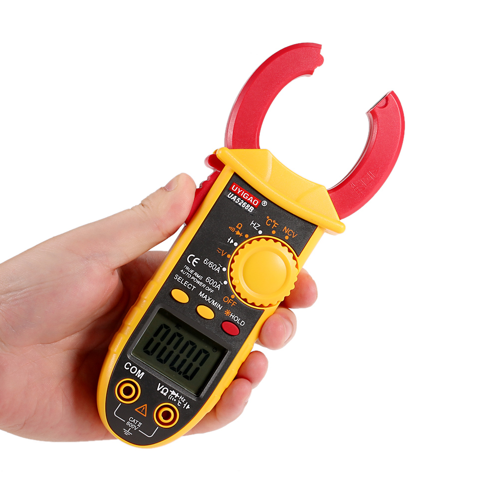 Digital Multimeter Electronic Clamp Meter Voltage current tong Resistance Temperature Frequency Tester multimetro with Test Lead
