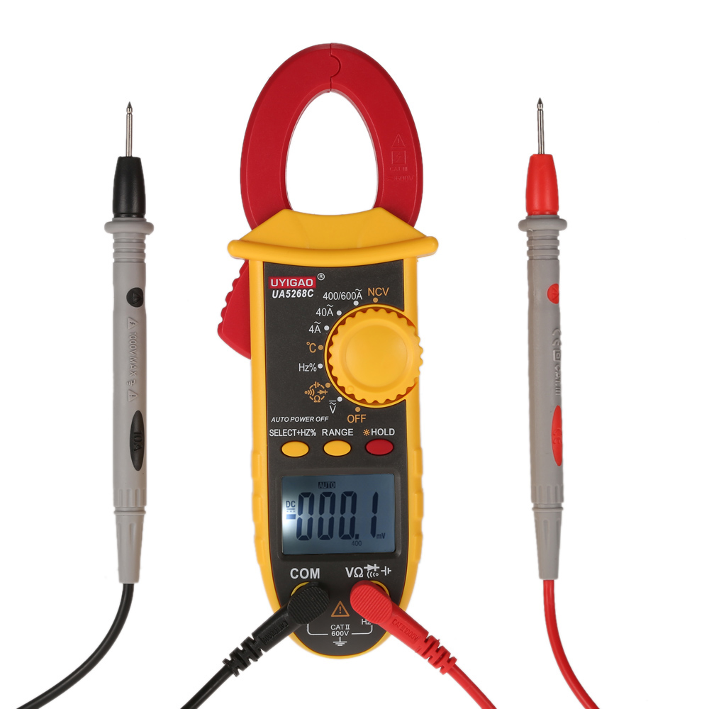 Digital Multimeter Electronic Clamp Meter Voltage current tong Resistance Temperature Frequency Tester multimetro with Test Lead