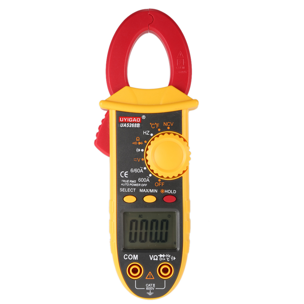 Digital Multimeter Electronic Clamp Meter Voltage current tong Resistance Temperature Frequency Tester multimetro with Test Lead