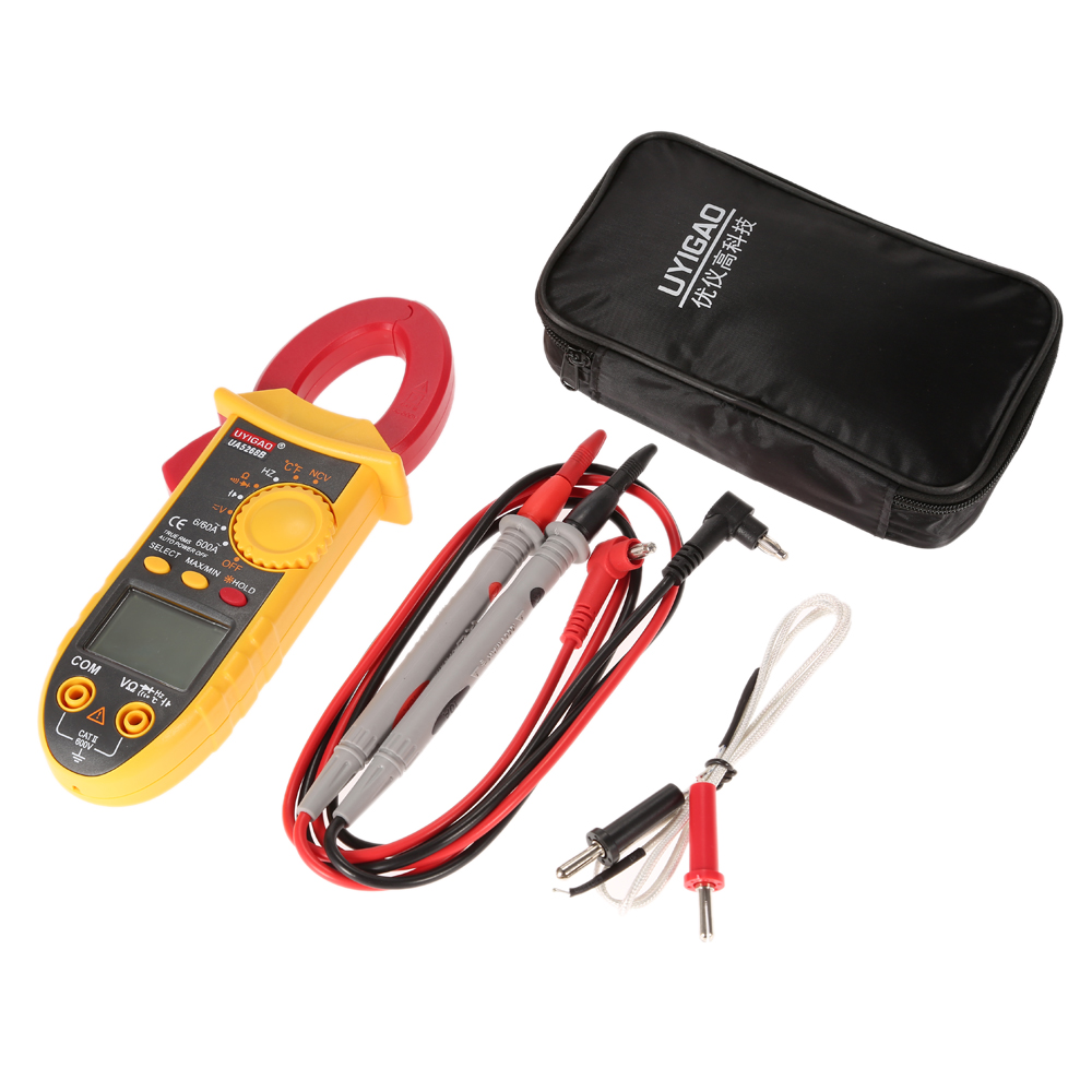 Digital Multimeter Electronic Clamp Meter Voltage current tong Resistance Temperature Frequency Tester multimetro with Test Lead