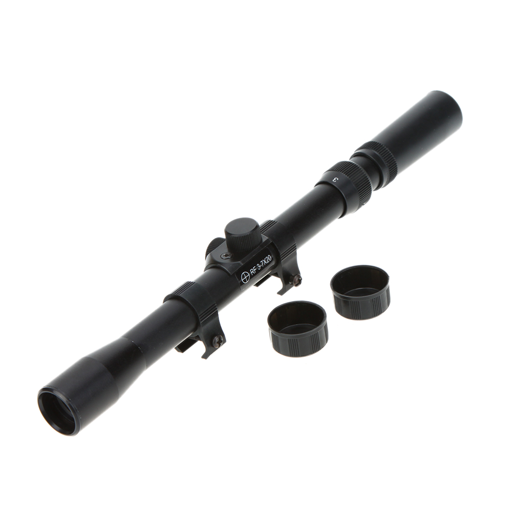 3 7x20 Outdoor Sight Riflescope High Quality Telescopic with Mounts for Hunting monocular telescopio Ideal for target shooting