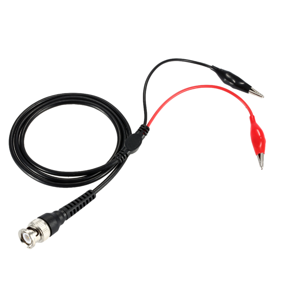 2Pcs Test Lead BNC to Dual Alligator Clip Test Leads Probe Coaxial Cable P1011 Oscilloscope Measurement Accessories