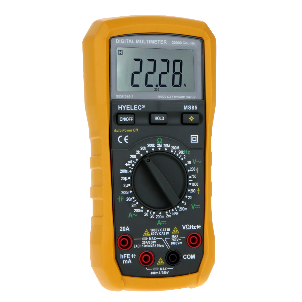 HYELEC Digital Multimeter tester precision multimetro AC DC voltmeter ammeter Quality Capacitance Resistance Diagnostic tool