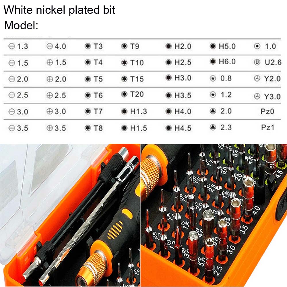 54 in 1 Multipurpose Screwdriver Set Interchangeable Magnetic Precision Repair Tool for Cellphone PC Laptops Mobile Device Watch