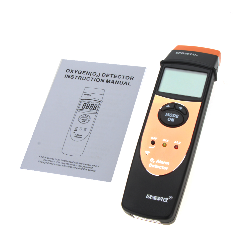 SINPO SPO201 small Size Type Oxygen(O2 ) Alarm Detector Measuring 0~25 gas analyzer gas detector alarm gas leak detector