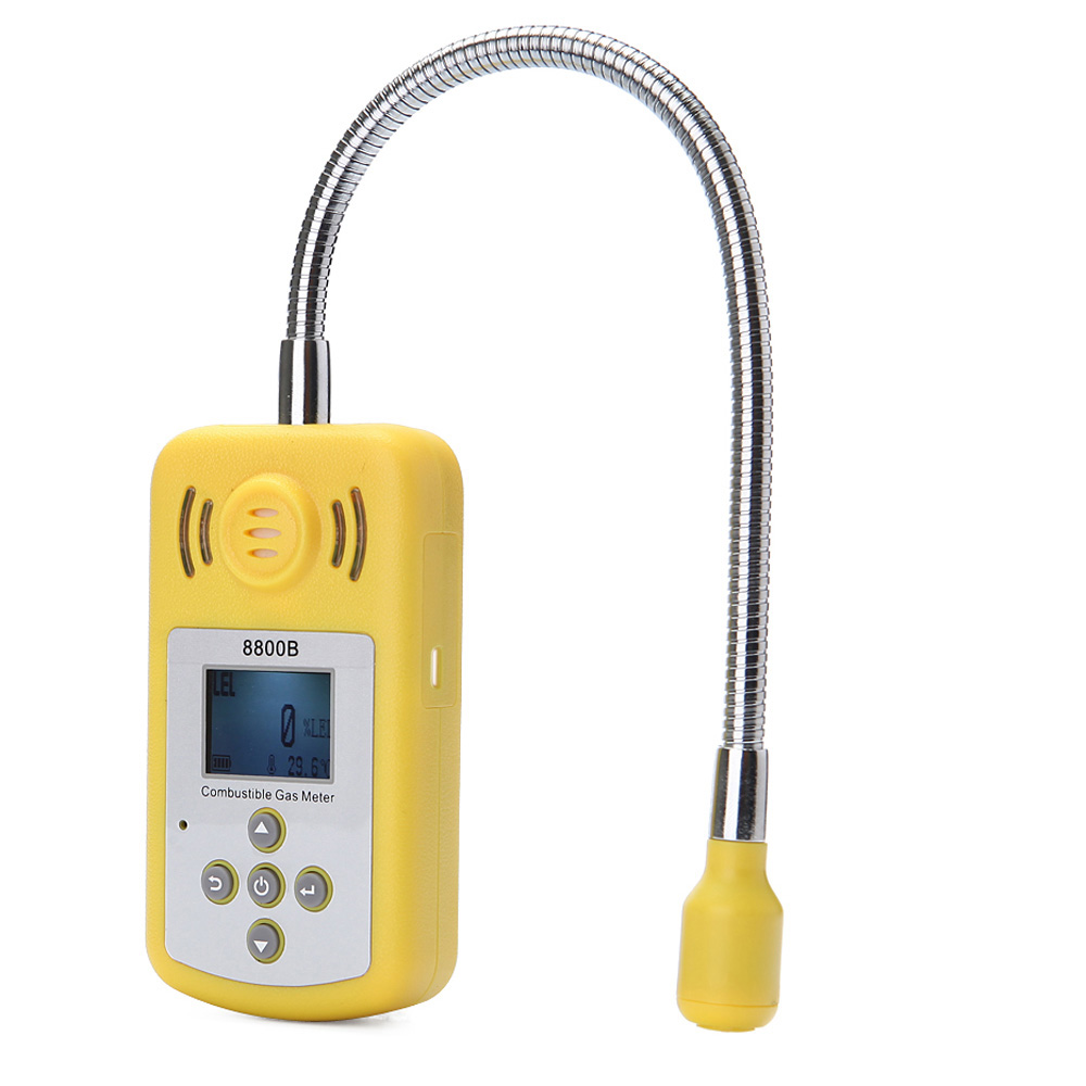 Professional Combustible Gas Detector Portable Gas Leak Location Determine Tester with LCD Display and Sound light Alarm