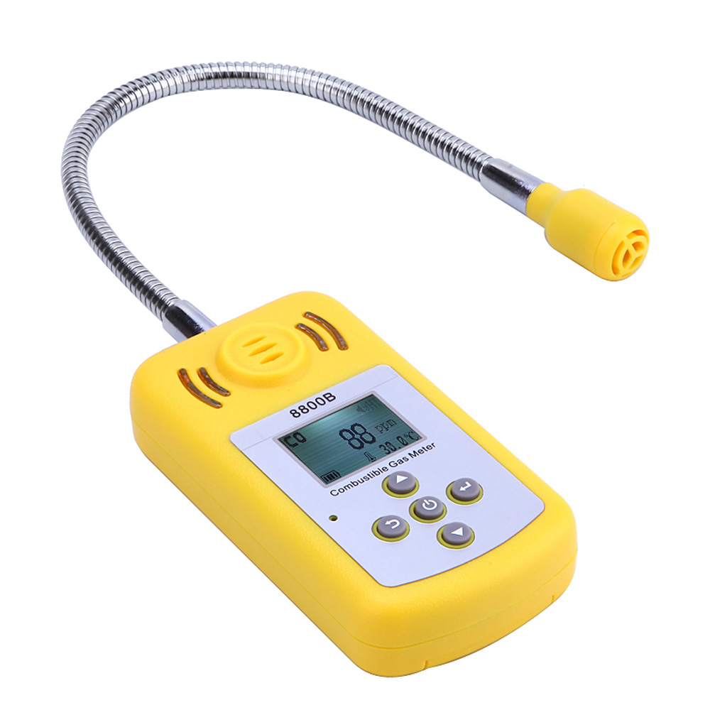 Portable Gas Analyzer Professional Combustible Gas Detector Gas Leak Location Determine Tester with LCD Screen Sound light Alarm