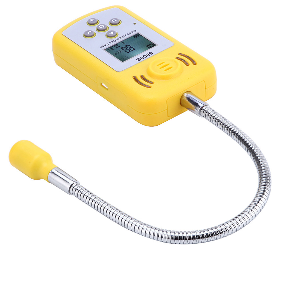 Portable Gas Analyzer Professional Combustible Gas Detector Gas Leak Location Determine Tester with LCD Screen Sound light Alarm