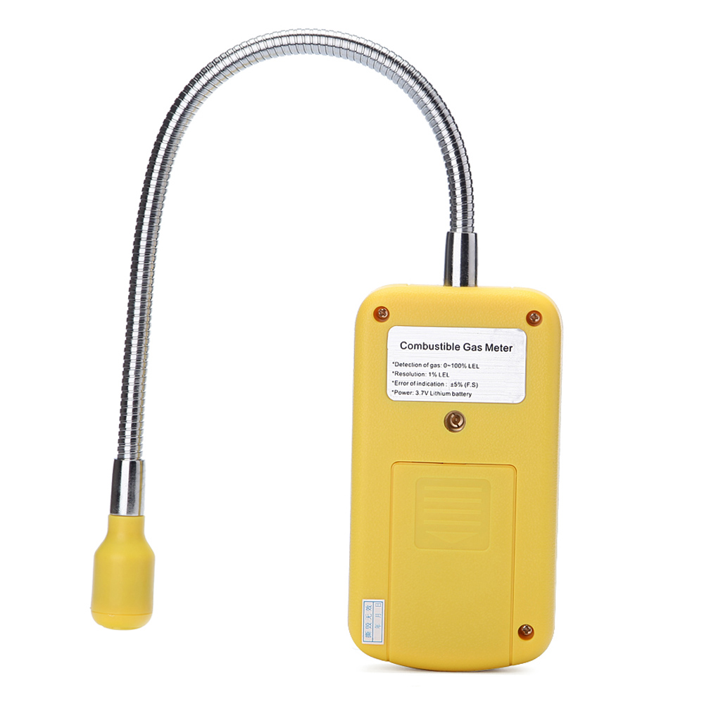 Portable Gas Analyzer Professional Combustible Gas Detector Gas Leak Location Determine Tester with LCD Screen Sound light Alarm