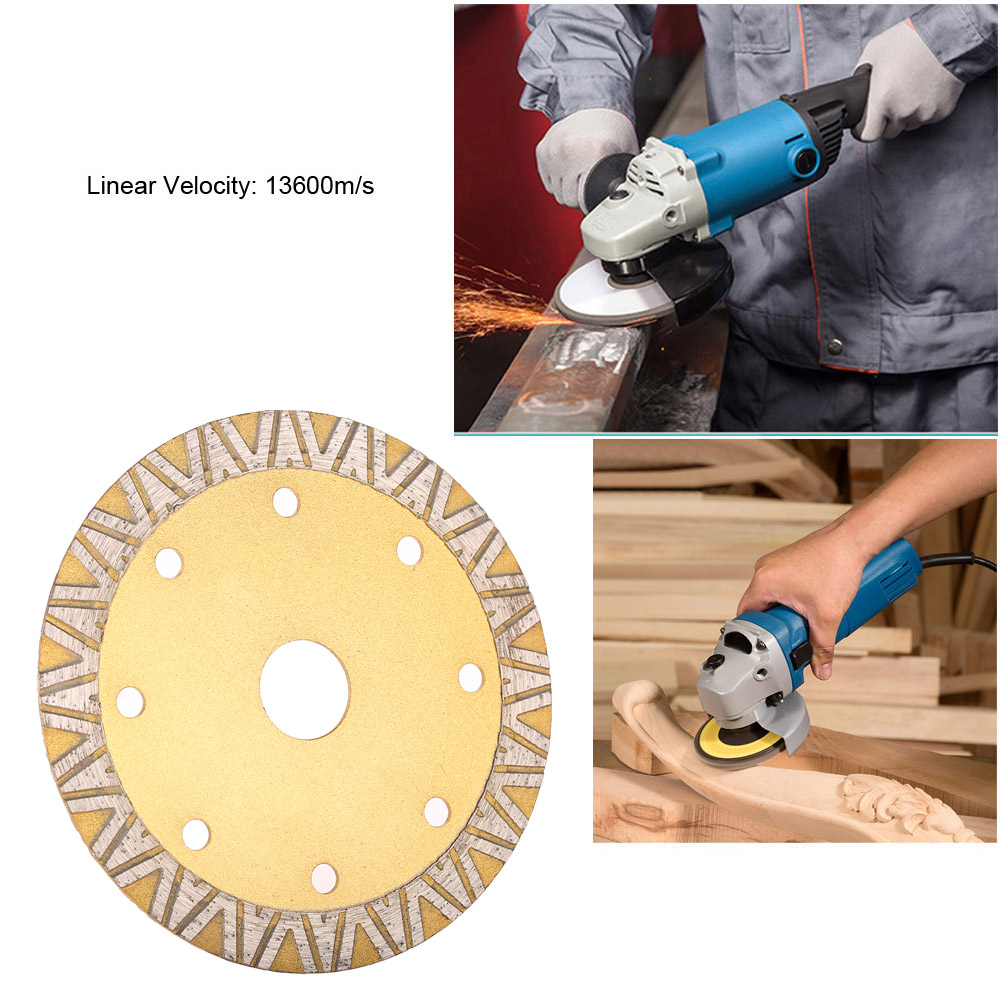 Diamond Saw Blade Angle Grinder Rotary Saw Blades Cutting Discs Mandrel Cutoff Cutter 114x1.8x20mm 5A Dry Cutting Segmented