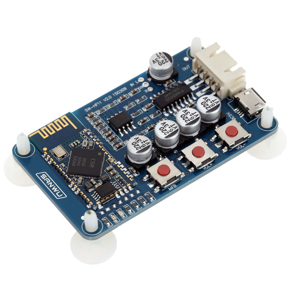 Mini Wireless Power Amplifier Board Bluetooth 4.0 Audio Receiver Board Stereo Digital Amplifier Module USB 5V