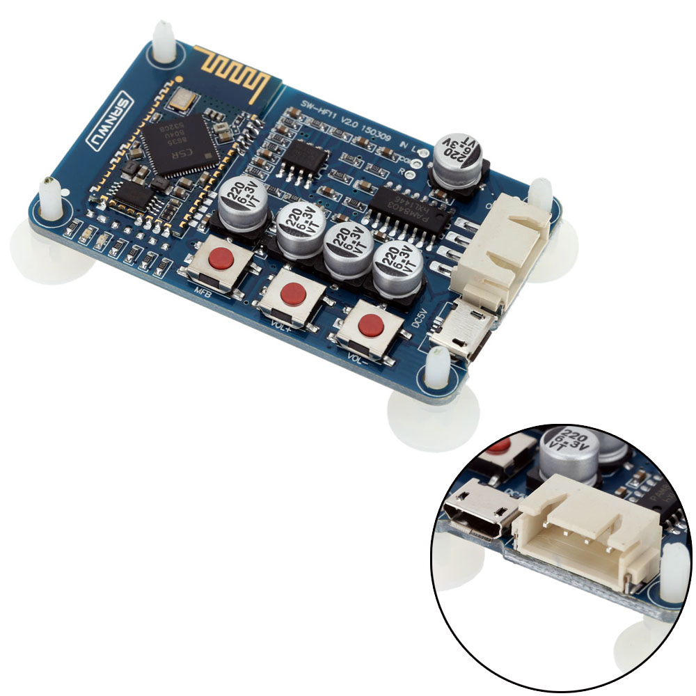 Mini Wireless Power Amplifier Board Bluetooth 4.0 Audio Receiver Board Stereo Digital Amplifier Module USB 5V