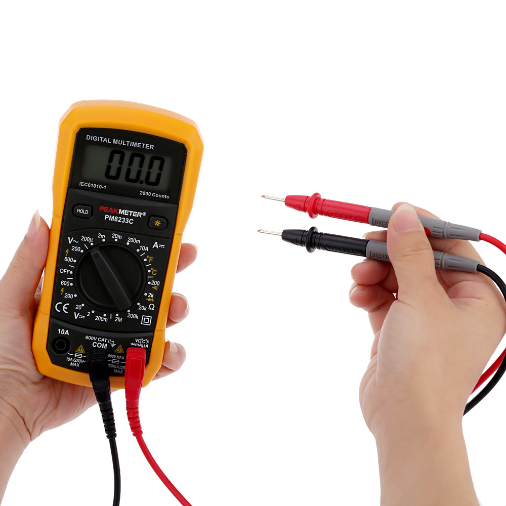 HYELEC Multifunction Mini Multimeter Digital Diagnostic tool for Temperature Resistance Current Diode Test with Back Light