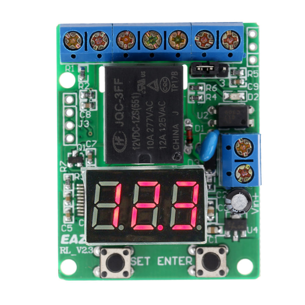 DC 12V Relay Module Voltage Detection Charging Discharge Monitor Test Relay Switch Control Board Module