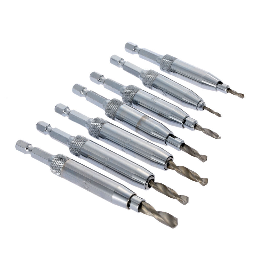 7pcsfuradeira power tools Core Drill Bit Set Hole Puncher Hinge Tapper for Doors Self Centering Woodworking Tools milling cutter